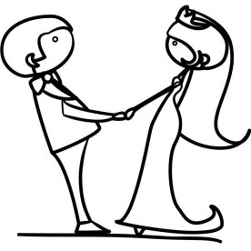 Акриловый штамп Свадебный танец 4.0см x 3.8см