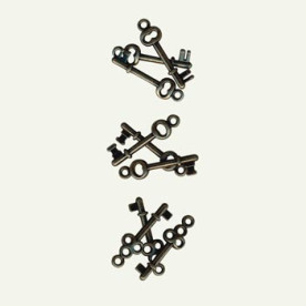 Ключики Miniature Keys in 3 different designs: Antique Silver от 7gypsies