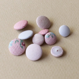 Набор пуговиц для скрапбукинга для скрапбукинга "В розовых тонах", 10 шт, 15 мм, 20 мм