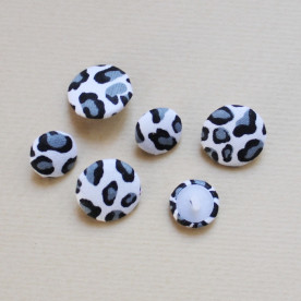Набір ґудзиків для скрапбукінгу "Леопардовий", 6 шт, 15 мм, 20 мм
