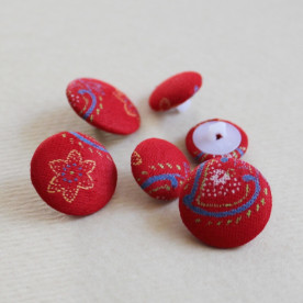 Набор пуговиц для скрапбукинга "Яркий", 6 шт, 15 мм, 20 мм