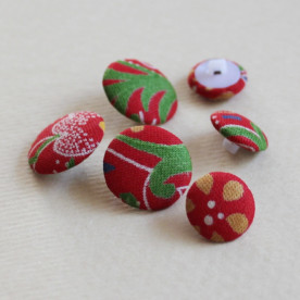 Набор пуговиц для скрапбукинга "Новогодний", 6 шт, 15 мм, 20 мм