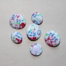 Набор пуговиц для скрапбукинга "Цветочный", 6 шт, 15 мм, 20 мм