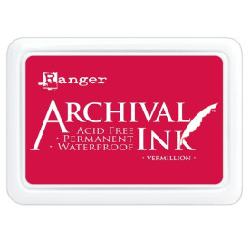 Перманентные чернила для штампинга Archival Ink Vermillion от Ranger