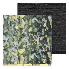 Папір для скрапбукінгу, Природний камуфляж, 30,5×32 см, 180 г/м, АртУзор