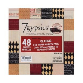 Набір паперу для скрапбукінгу 20х20 см 48 аркушів Journey - Classic від 7gypsies