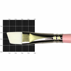 Пензель, Синтетика кутова, Flamingo 1023A, № 3/4, коротка ручка, Kolos