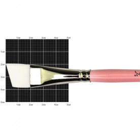 Кисть, Синтетика угловая, Flamingo 1023A, № 5/8, короткая ручка, Kolos