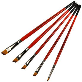 Кисть, Синтетика угловая, Carrot 1097, № 1, короткая ручка, Kolos