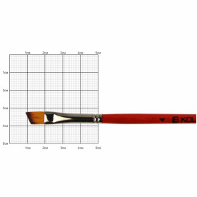 Кисть, Синтетика угловая, Carrot 1097, № 4, короткая ручка, Kolos