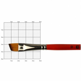 Кисть, Синтетика угловая, Carrot 1097, №10, короткая ручка, Kolos