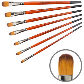 Кисть, Синтетика овальная, Carrot 1097FR, №14, короткая ручка, Kolos