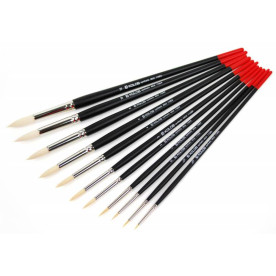 Пензель, Синтетика кругла, Milk 1108R, № 000, довга ручка, Kolos