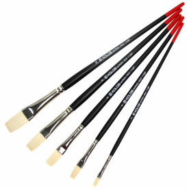 Пензель, Синтетика плоска подовжена, Milk 1108F, № 2, довга ручка, Kolos