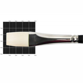 Пензель, Синтетика плоска подовжена, Milk 1108F, №10, довга ручка, Kolos