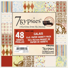 Набор бумаги для скрапбукинга 15х15 см 48 листов Journey - Calais от 7gypsies