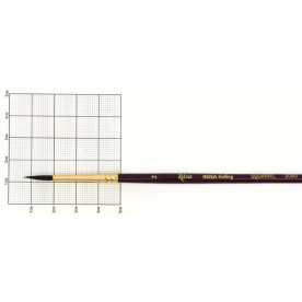 Білка кругла, 2080, № 2, коротка ручка, пензель, Rosa Gallery