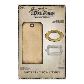 Нож для вырезания Bigz Die - Tag and Bookplates от Tim Holtz