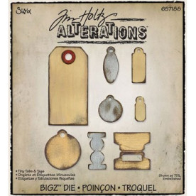 Нож для вырезания Bigz Die - Tiny Tabs and Tags от Tim Holtz