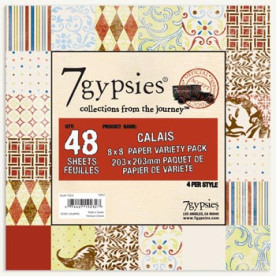 Набір паперу для скрапбукінгу 20х20 см 48 аркушів Journey - Calais від 7 gypsies