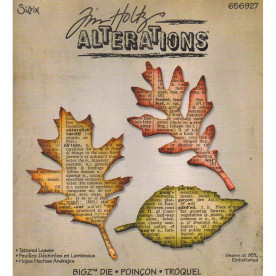 Нож для вырезания Bigz Die - Tattered Leaves от Tim Holtz