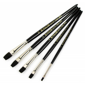 Пензель, Білка плоска, Classic 3016, № 2, коротка ручка, Kolos