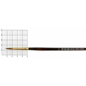 Пензель, Колонок круглий, Grace 3039R, № 8, довга ручка, Kolos