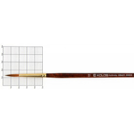 Пензель, Колонок круглий, Grace 3039R, №12, довга ручка, Kolos
