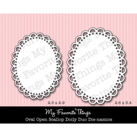 Ніж для вирізання Oval Open Scallop Doily Duo від Die-Namics Die