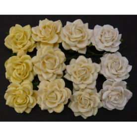 Набор 5 диких розочек в кремовых тонах, 35 мм