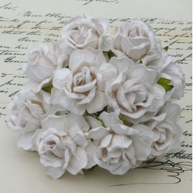 Набір декоративних диких трояндочок 40 мм білого кольору, 5 шт