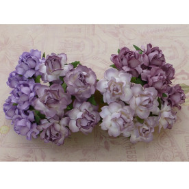Набор 5 розочек в сиреневых тонах, 25 мм