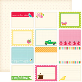 Двосторонній папір для скрапбукінгу 30х30 см Journaling Cards від Echo Park