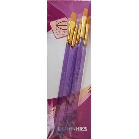 Набір пензлів 7009, синтетика плос, 5шт, Kolos