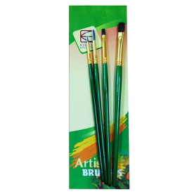 Набір пензлів 7065, поні круг/плос, 2/2 шт, Kolos