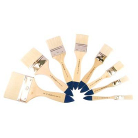 Пензель, Щетина флейц, Wide 8043, №100, коротка ручка, Kolos