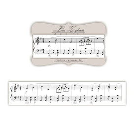 Лента с изображением нот, 2,5 см, 1 м