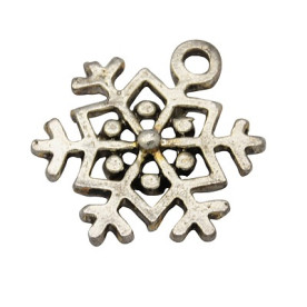 Металева підвіска "Сніжинка" 17х14 мм, 5 шт.