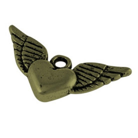 Металева підвіска "Серце" 25х13 мм, 1 шт.