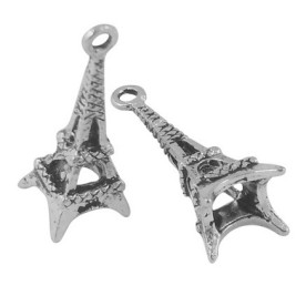 Об'ємна металева підвіска "Ейфелева вежа" 25х9х9 мм, 3 шт.