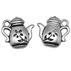 Металлическая подвеска "Чайничек" 13х13 мм,  5 шт.