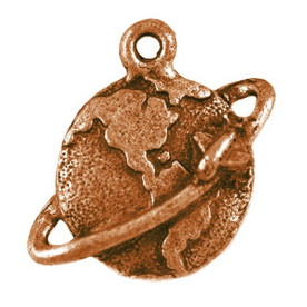 Металева підвіска "Планета" 18х18 мм, 3 шт.