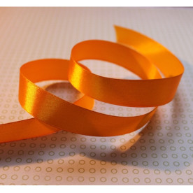 Атласная лента оранжевого цвета, длина 90 см, ширина 20 мм