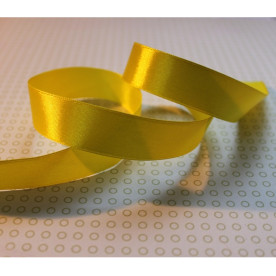 Атласная лента желтого цвета, длина 90 см, ширина 20 мм