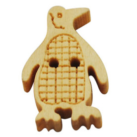 Набір дерев'яних гудзиків "Пінгвін" 10 шт 20,5х14 мм