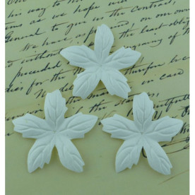 Набір 5 білих квіток пуансетії, 60 мм