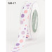 Репсовая лента Grosgrain Bubble dot розово-лавандовая May Arts, 22 мм, 90 см