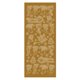 Контурные наклейки для скрапбукинга золотистого цвета Stockings, Dovecraft