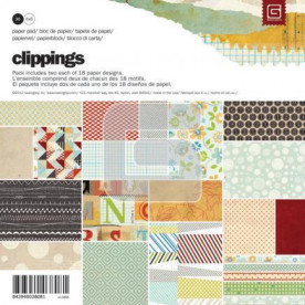 Набор бумаги для скрапбукинга Clippigs 15х15 см 18 листов от Basic Grey