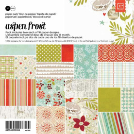 Набір паперу для скрапбукінгу Aspen Frost 15х15 см 18 аркушів від Basic Grey
